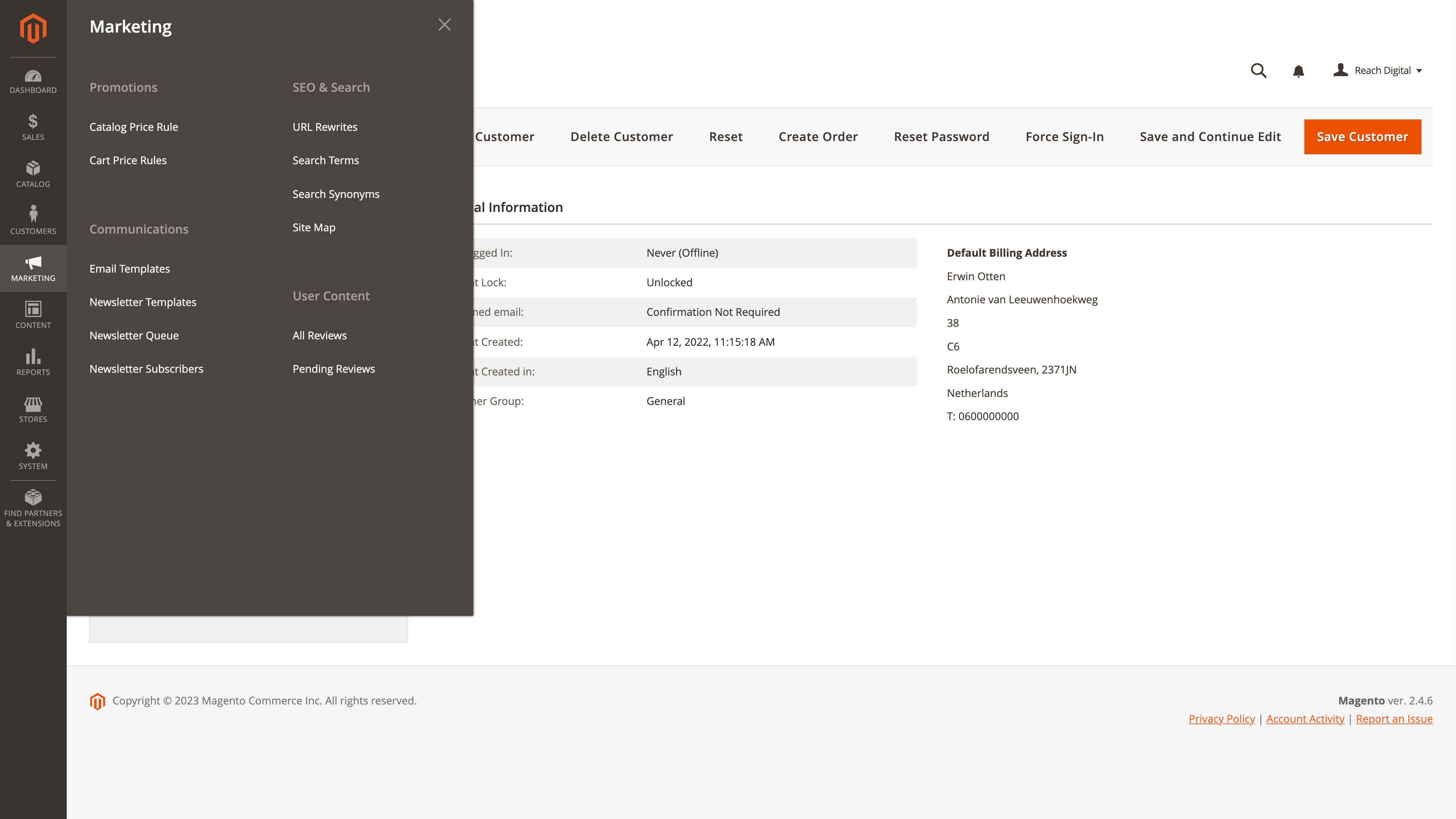 Marketing configuratie mogelijkheden in Magento / Adobe Commerce 2.4.7